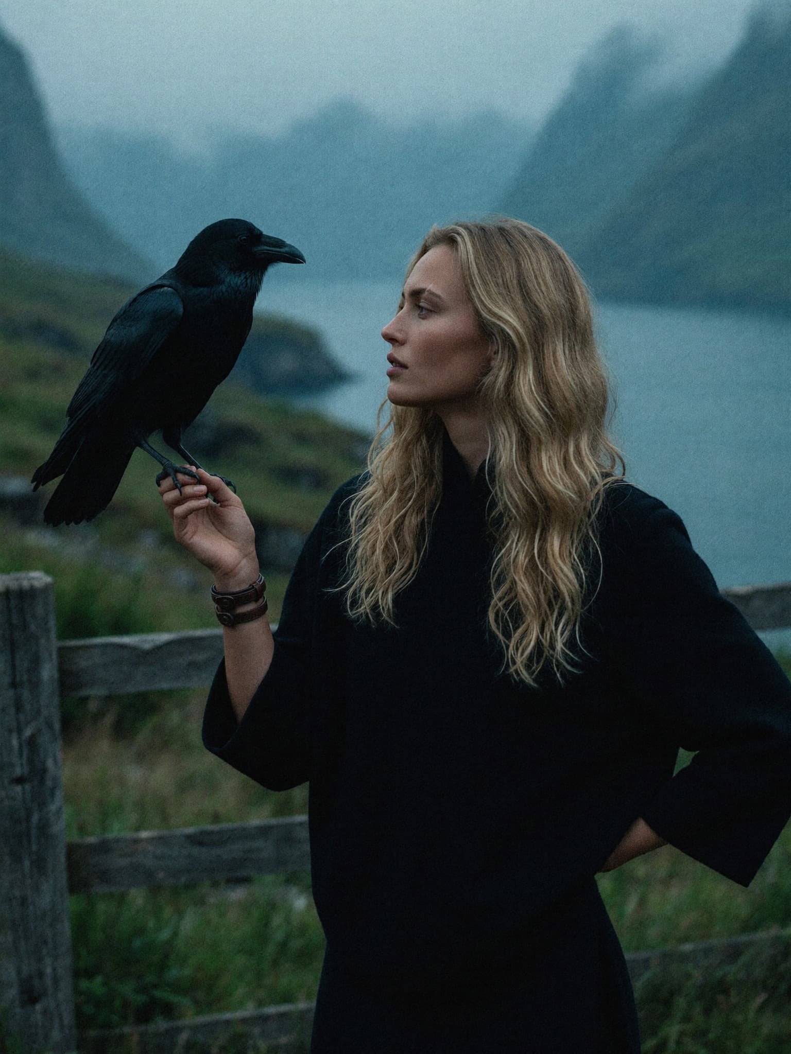 Runa Idunn with her raven Vind